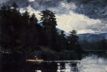  Homer Art - Adirondack Lake Realism painter Winslow Homer